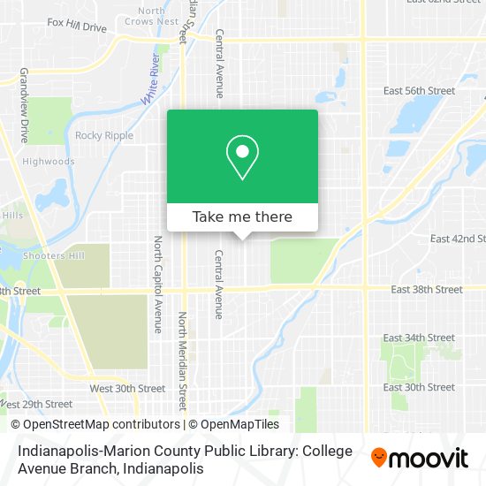 Mapa de Indianapolis-Marion County Public Library: College Avenue Branch