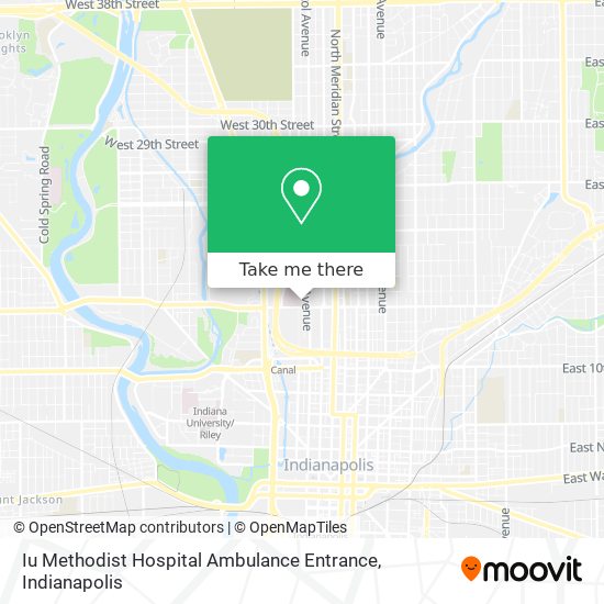 Mapa de Iu Methodist Hospital Ambulance Entrance