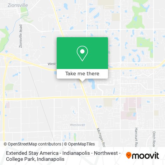 Extended Stay America - Indianapolis - Northwest - College Park map