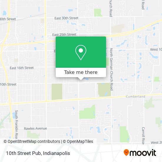 10th Street Pub map