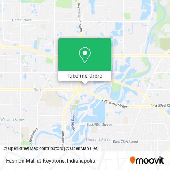 How to get to The Fashion Mall at Keystone in Indianapolis City (Balance)  by Bus?