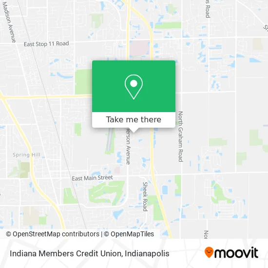 Indiana Members Credit Union map