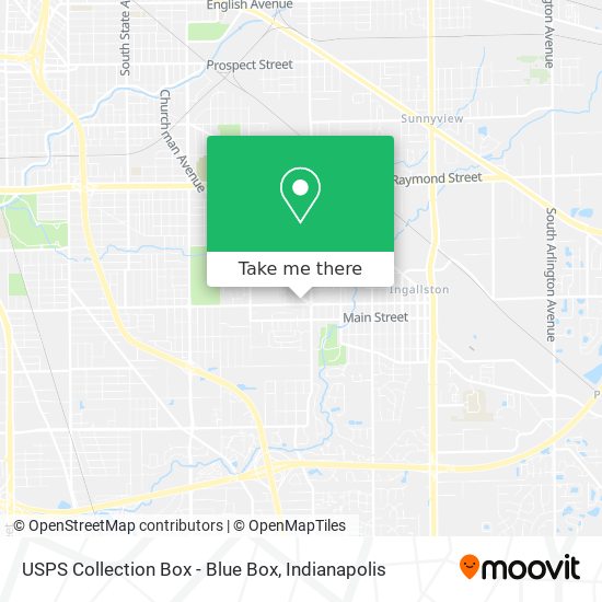 Mapa de USPS Collection Box - Blue Box