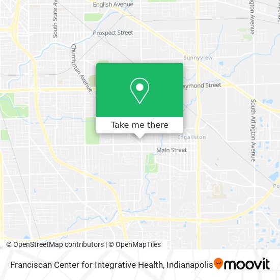 Franciscan Center for Integrative Health map