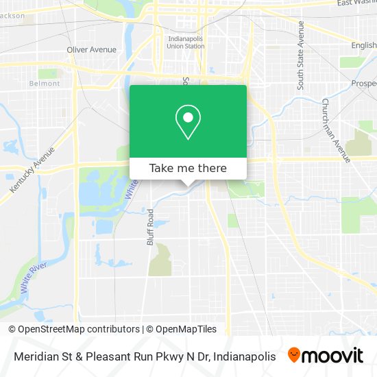 Mapa de Meridian St & Pleasant Run Pkwy N Dr