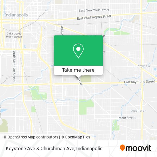Keystone Ave & Churchman Ave map