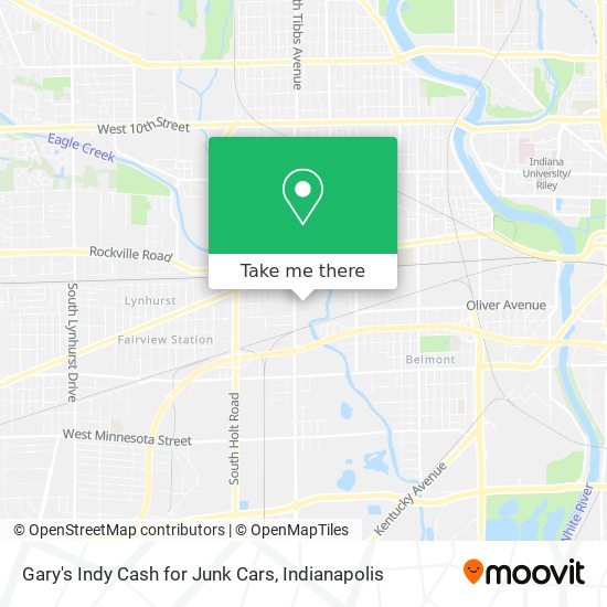 Gary's Indy Cash for Junk Cars map