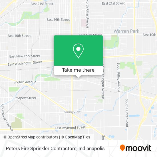 Peters Fire Sprinkler Contractors map
