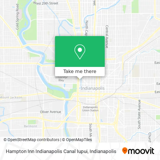 Hampton Inn Indianapolis Canal Iupui map