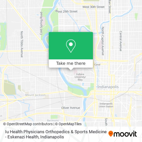 Iu Health Physicians Orthopedics & Sports Medicine - Eskenazi Health map