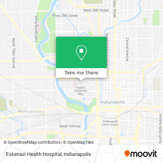 Mapa de Eskenazi Health Hospital