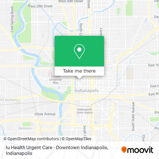 Mapa de Iu Health Urgent Care - Downtown Indianapolis