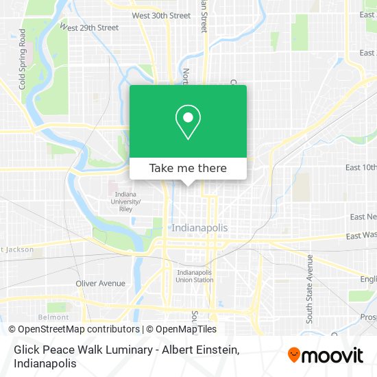 Glick Peace Walk Luminary - Albert Einstein map