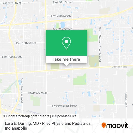 Lara E. Darling, MD - Riley Physicians Pediatrics map