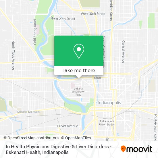 Iu Health Physicians Digestive & Liver Disorders - Eskenazi Health map