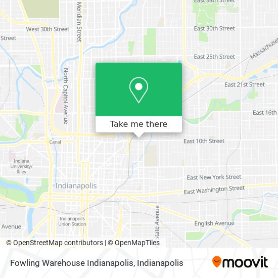 Fowling Warehouse Indianapolis map