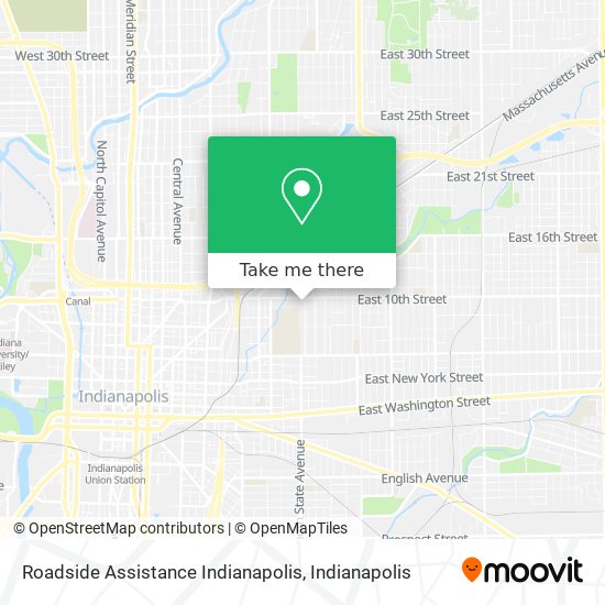 Roadside Assistance Indianapolis map