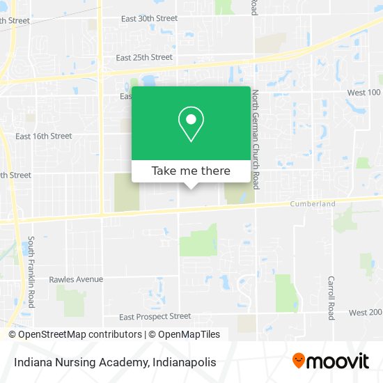 Indiana Nursing Academy map