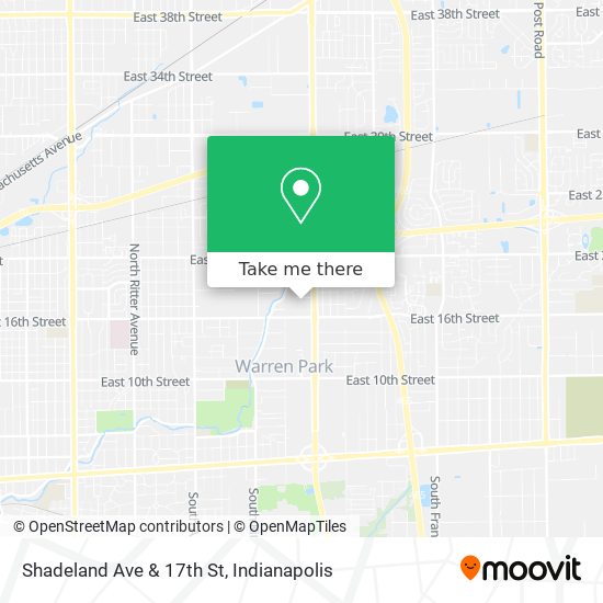 Shadeland Ave & 17th St map