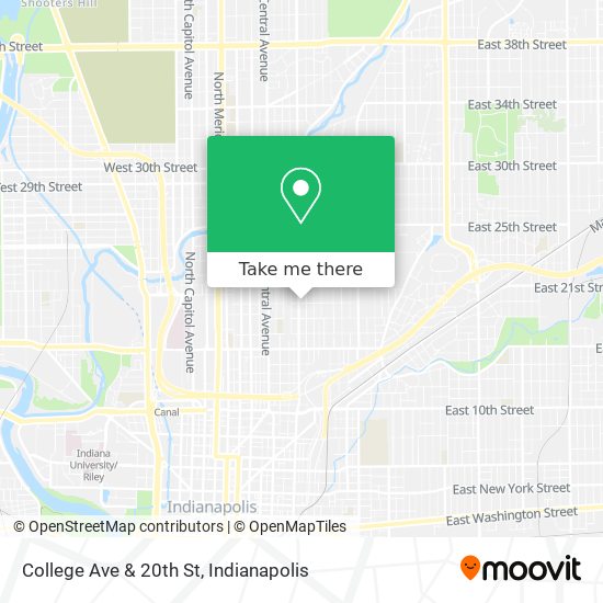 Mapa de College Ave & 20th St