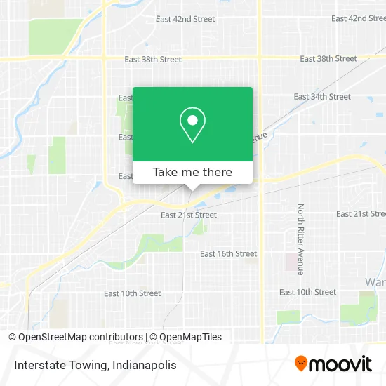 Interstate Towing map