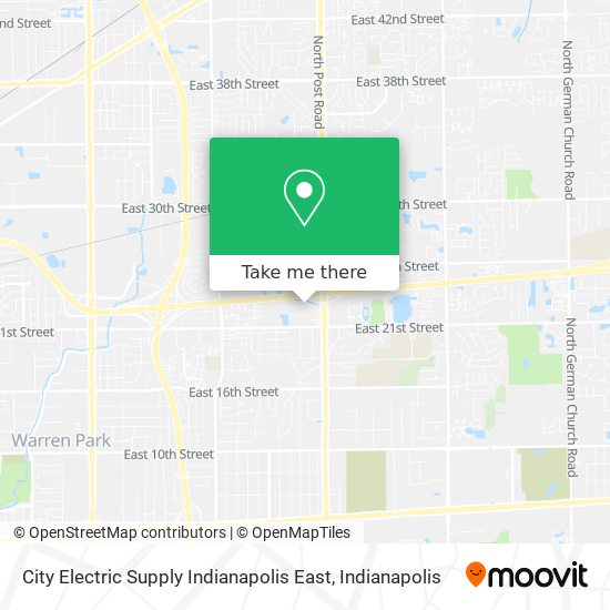City Electric Supply Indianapolis East map