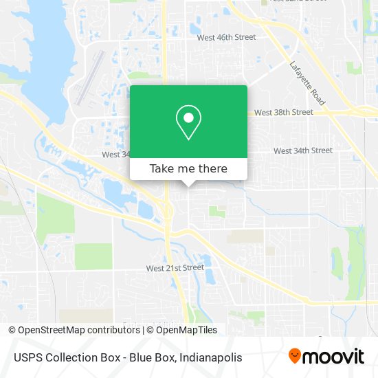 USPS Collection Box - Blue Box map