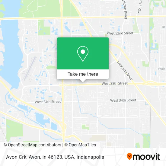 Mapa de Avon Crk, Avon, in 46123, USA