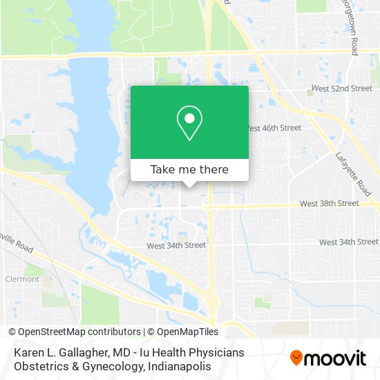 Karen L. Gallagher, MD - Iu Health Physicians Obstetrics & Gynecology map