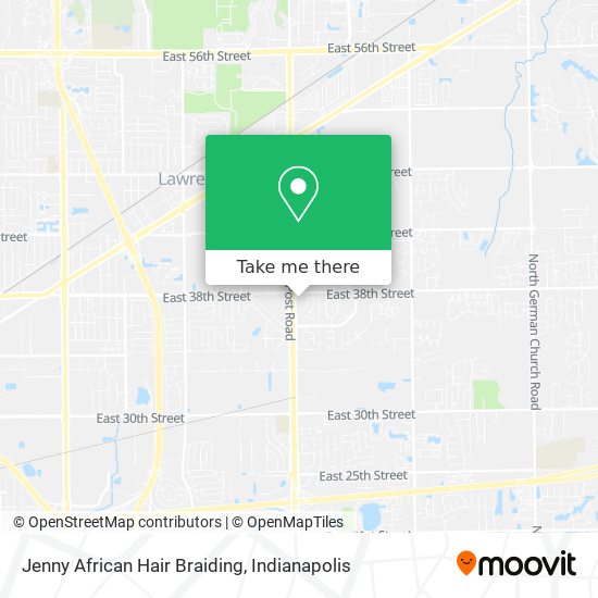 Jenny African Hair Braiding map