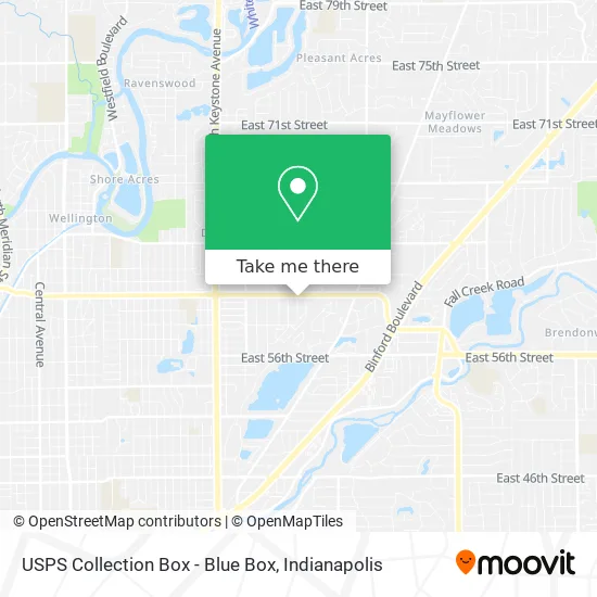 USPS Collection Box - Blue Box map