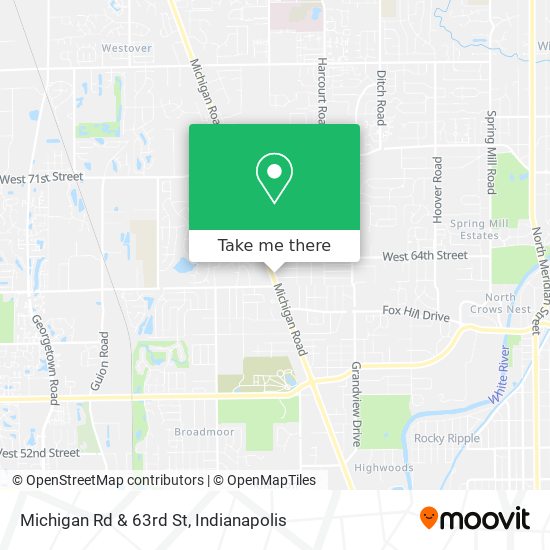 Mapa de Michigan Rd & 63rd St