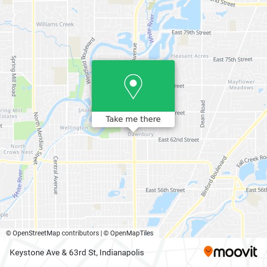 Keystone Ave & 63rd St map