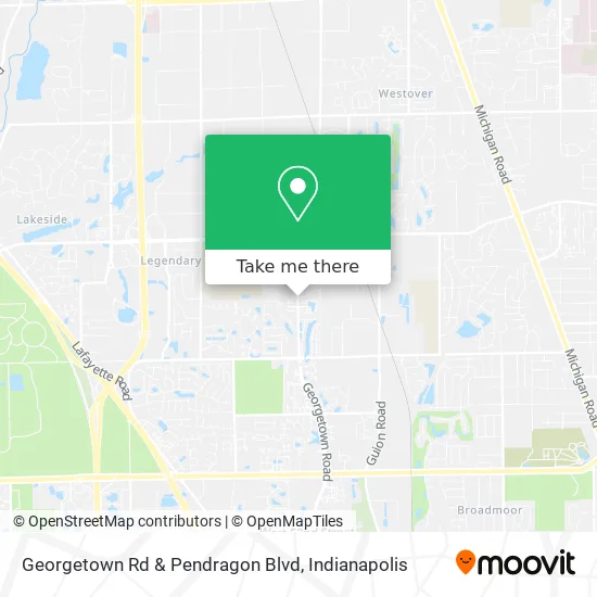 Georgetown Rd & Pendragon Blvd map