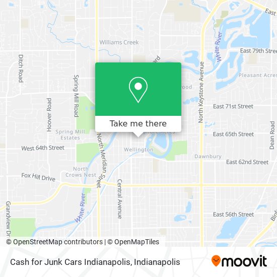 Mapa de Cash for Junk Cars Indianapolis