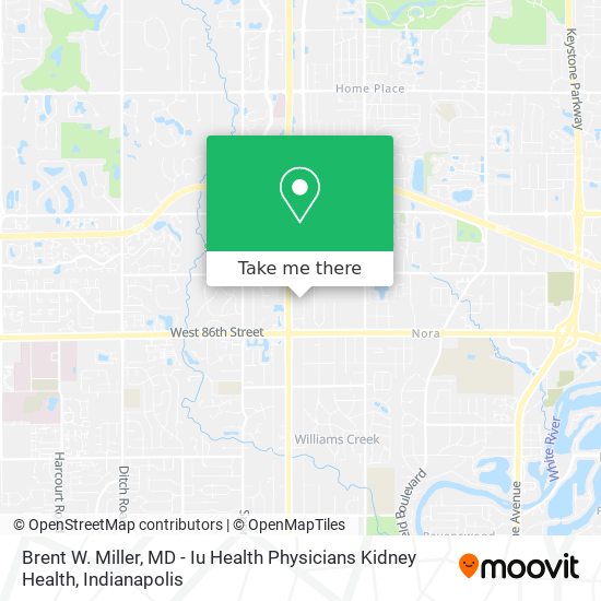 Brent W. Miller, MD - Iu Health Physicians Kidney Health map