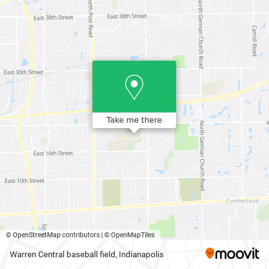 Warren Central baseball field map
