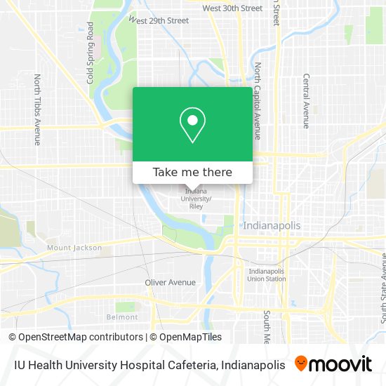 IU Health University Hospital Cafeteria map