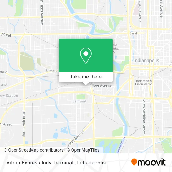 Vitran Express Indy Terminal. map