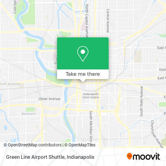 Mapa de Green Line Airport Shuttle