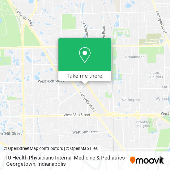 Mapa de IU Health Physicians Internal Medicine & Pediatrics - Georgetown