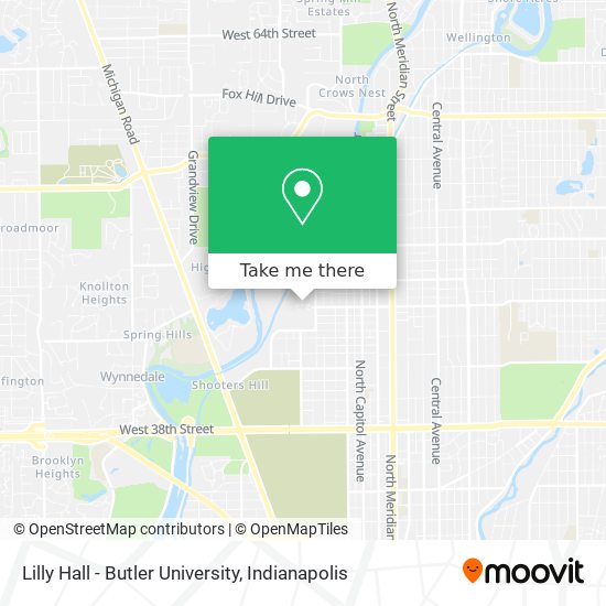 Mapa de Lilly Hall - Butler University