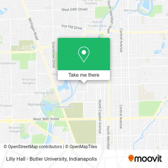 Lilly Hall - Butler University map