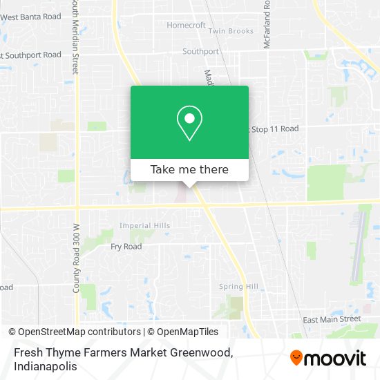 Mapa de Fresh Thyme Farmers Market Greenwood