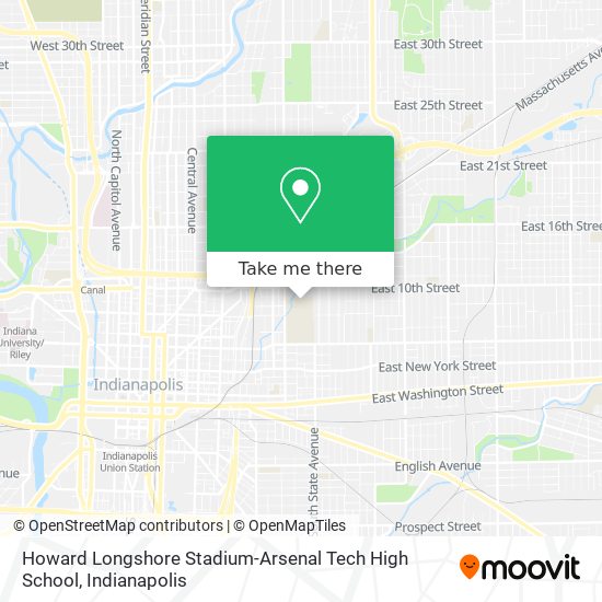 Howard Longshore Stadium-Arsenal Tech High School map