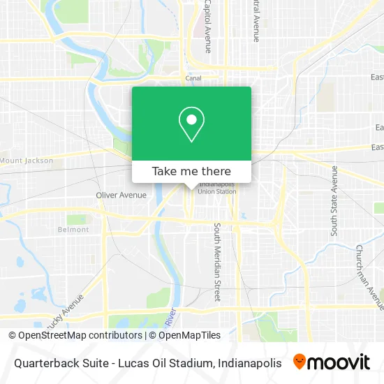 Quarterback Suite - Lucas Oil Stadium map