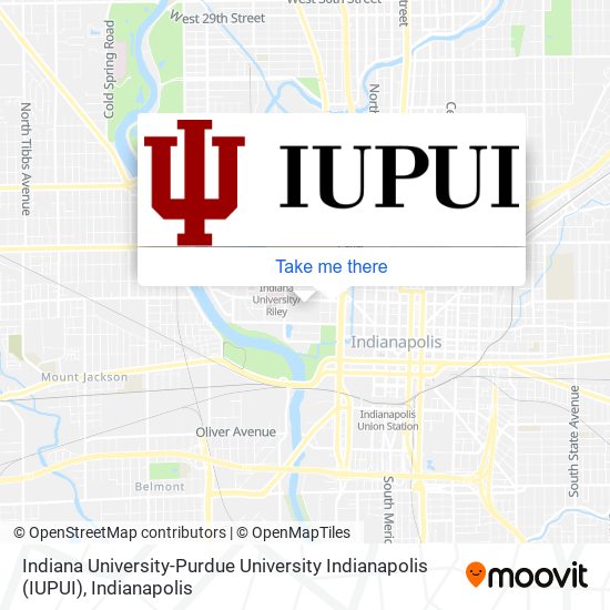 Mapa de Indiana University-Purdue University Indianapolis (IUPUI)