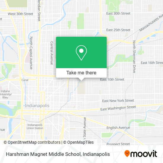 Mapa de Harshman Magnet Middle School