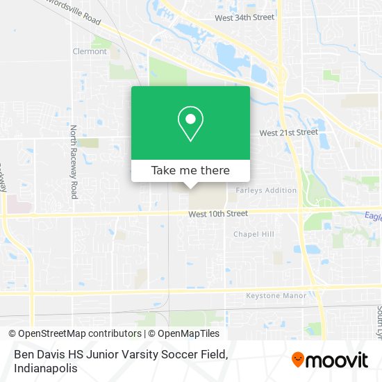 Ben Davis HS Junior Varsity Soccer Field map