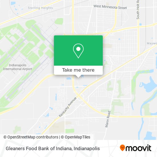 Gleaners Food Bank of Indiana map